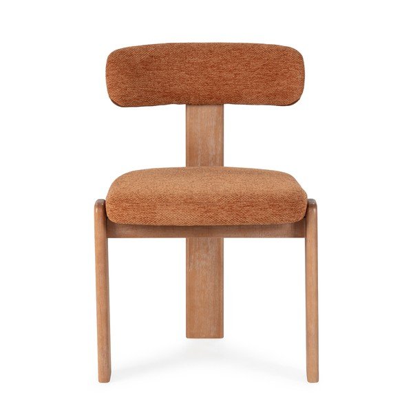 Opečnato oranžni oblazinjeni jedilni stoli v kompletu 2 ks Nadia – MOME