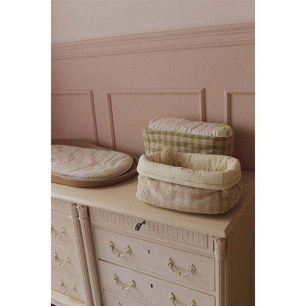 Svetlo rožnata tekstilna otroška košara za shranjevanje 30x20x20 cm Swan Rose – Lorena Canals-image-1