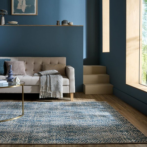 Modra preproga 120x160 cm Lua Abstract – Flair Rugs-image-1