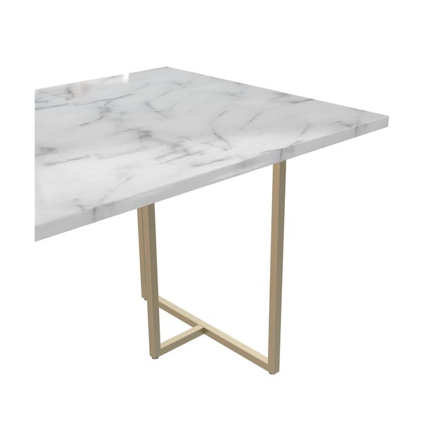 Jedilna miza v marmornem dekorju 90x160 cm Astor – CosmoLiving by Cosmopolitan-image-4