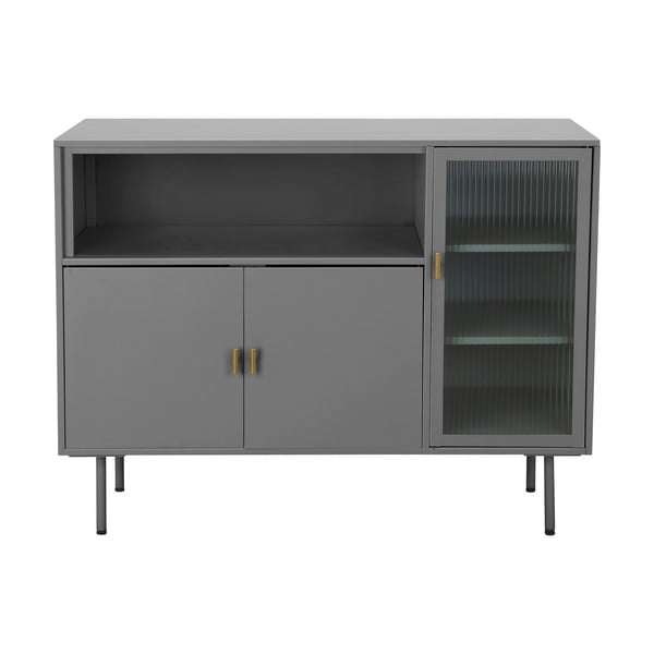 Siva kovinska vitrina 104x80 cm Rosalie – Støraa