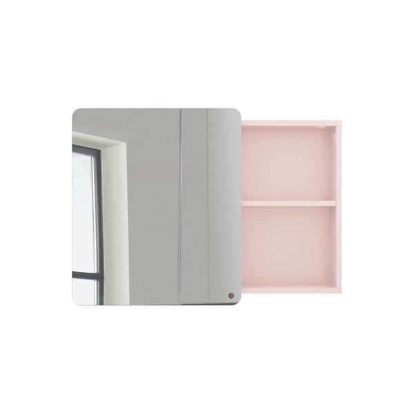 Rožnata stenska/z ogledalom kopalniška omarica 80x58 cm Color Bath – Tom Tailor