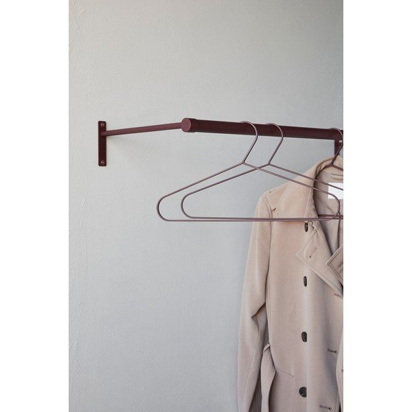 Bordo rdeč stenski obešalnik iz nerjavečega jekla 90 cm Hang-It – Mette Ditmer Denmark-image-4