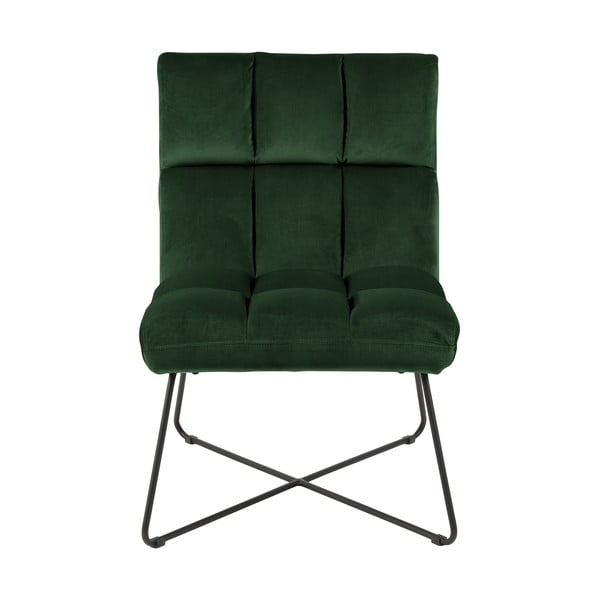 Zelen žameten fotelj Alba – Actona-image-2