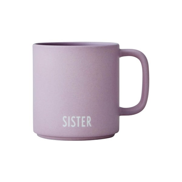 Vijolična porcelanasta skodelica 175 ml Sister – Design Letters