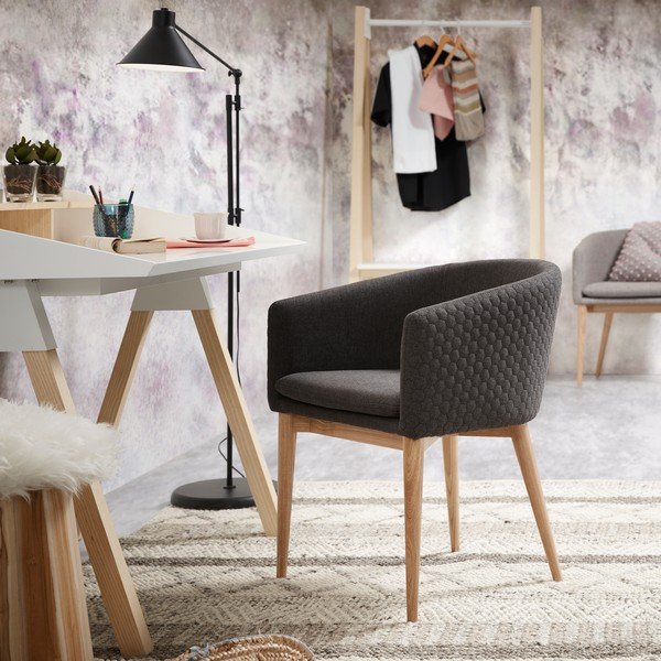 Temno siv jedilni stol Kave Home Harmon-image-1