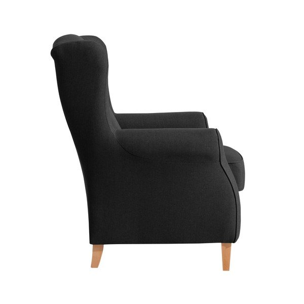 Črni fotelj Max Winzer Lorris Black-image-2