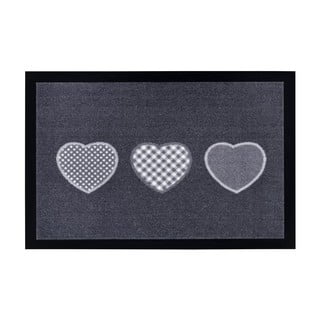 Siv predpražnik Hanse Home Hearts, 40 x 60 cm