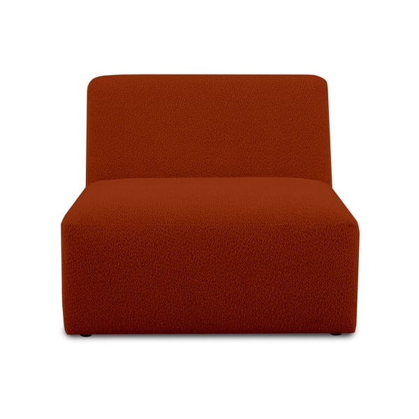 Opečnato oranžen modul za sedežno garnituro iz tkanine bouclé (sredinski modul) Roxy – Scandic