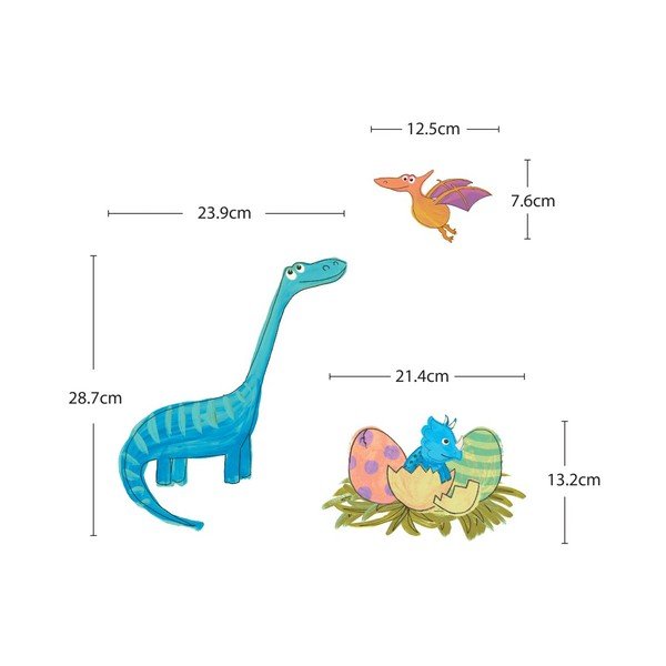 Stenska nalepka Ambiance Colourful Dino-image-2