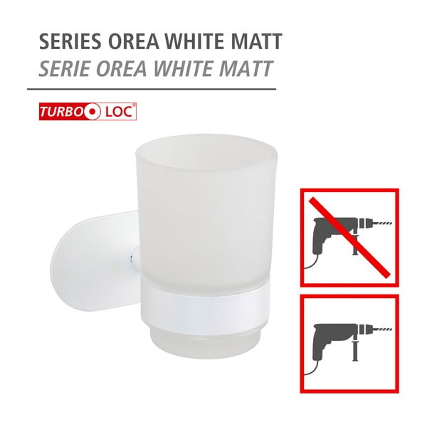 Bel steklen lonček za zobne ščetke z namestitvijo brez vrtanja Orea – Wenko-image-4