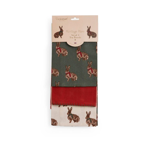 Kuhinjske krpe v kompletu 3 ks 45x65 cm Heritage Hare – Cooksmart ®