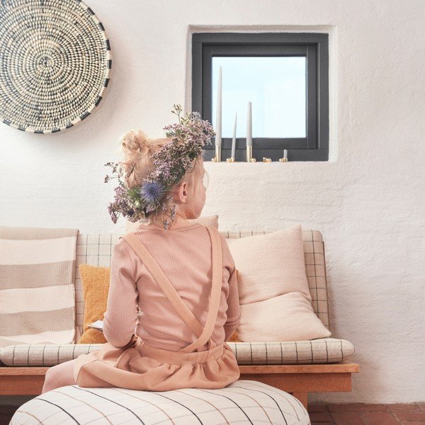 Kremno bela vreča za sedenje Grid – OYOY Living Design-image-1