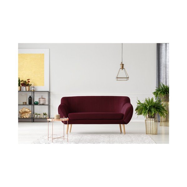 Bordo rdeč dvosed Mazzini Sofas Benito-image-4