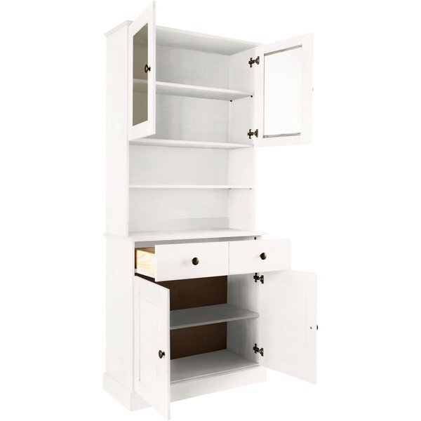 Bela vitrina iz masivnega bora 181x34 cm Mille – Støraa-image-4