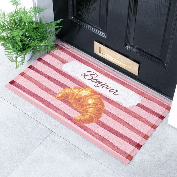 Predpražnik iz PVC-ja 40x70 cm  Croissant Bonjour – Artsy Doormats-image-1