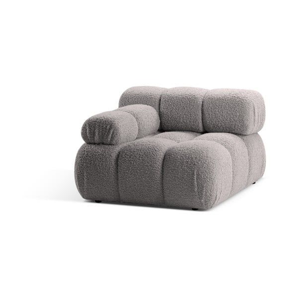Svetlo siv modul za sedežno garnituro iz tkanine bouclé (levi kot) Bellis – Micadoni Home-image-3
