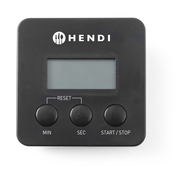 Črni digitalni minutni časovnik z magnetom Hendi