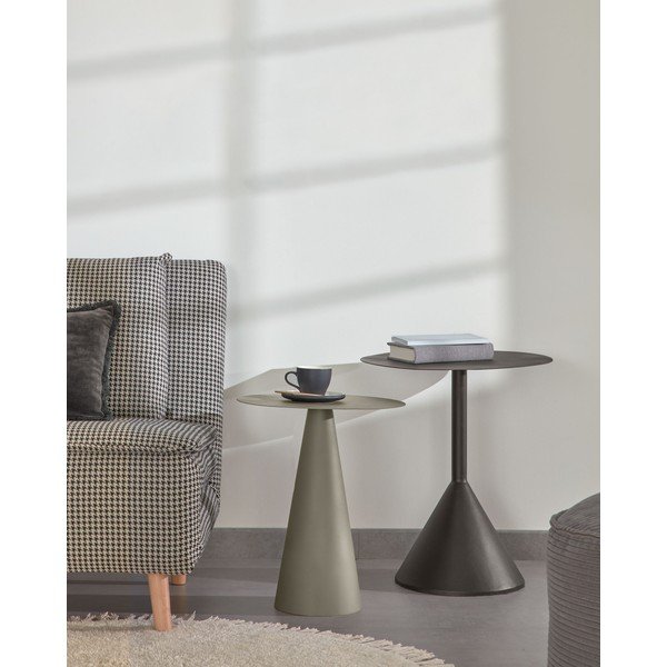 Kovinska okrogla stranska mizica ø 40 cm Shirel – Kave Home-image-1