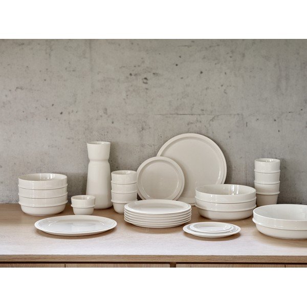 Kremno bel porcelanast krožnik ø 24 cm Eau – Zone-image-4