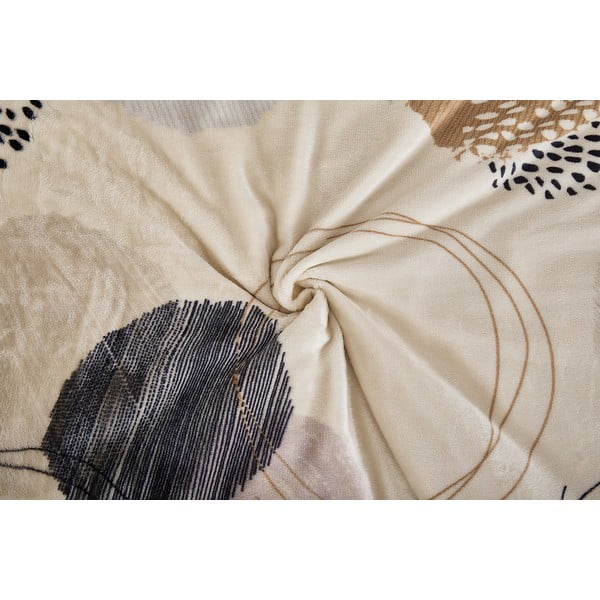 Svetlo rjava enojna posteljnina iz mikropliša 140x200 cm Circles – My House-image-1