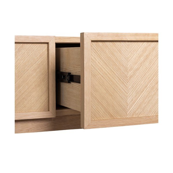Stranska mizica v hrastovem dekorju 38x150 cm Herringbone – Hübsch-image-3