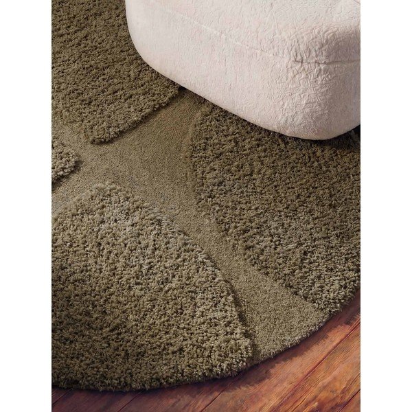 Kaki zelena ročno tkana okrogla preproga ø 200 cm Lambeth Jasper – Ted Baker-image-3