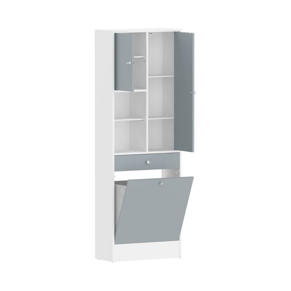 Bela/siva kopalniška omarica 63x181 cm Combi – TemaHome-image-3