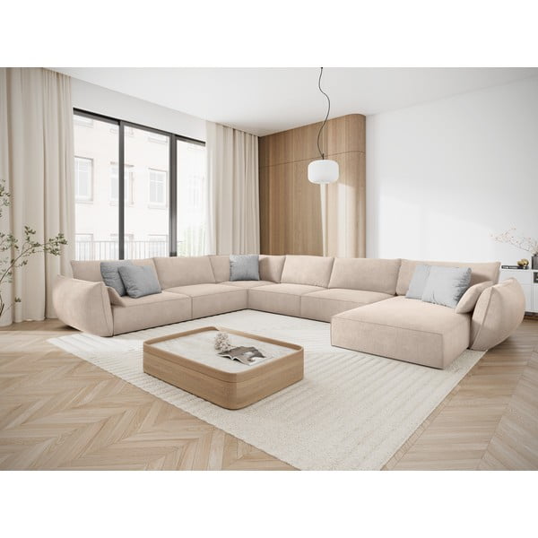 Bež kotni kavč (levi kot) Vanda - Mazzini Sofas-image-1