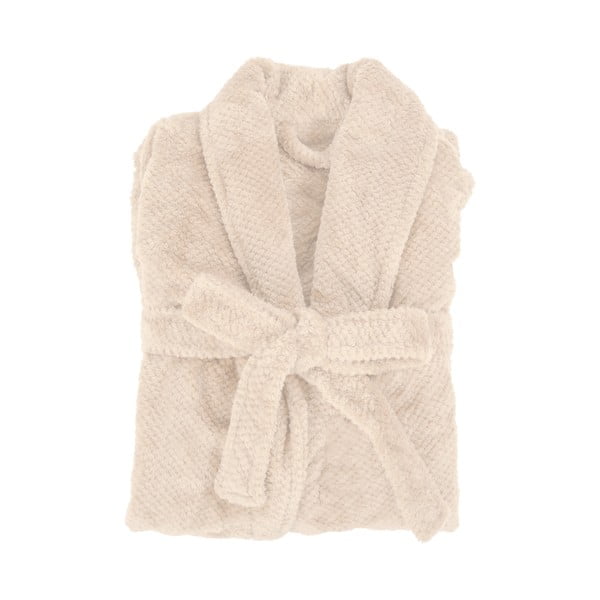 Slonokoščen kopalni plašč iz mikropliša velikosti L/XL Pippa – Tiseco Home Studio-image-2