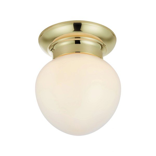 Belo-medeninasta stropna svetilka s steklenim senčilom Ronda – Markslöjd