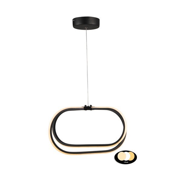 Črna kovinska LED viseča svetilka ø 42 cm Loca – Squid Lighting