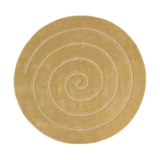 Bež volnena preproga Think Rugs Spiral, ⌀ 140 cm