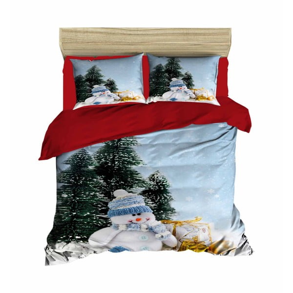 Božična posteljnina za zakonsko posteljo z rjuho Enrique, 200 x 220 cm