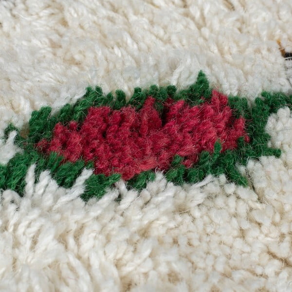 Kremno bela ročno tkana volnena preproga 120x170 cm Moroccan Fes – Flair Rugs-image-3