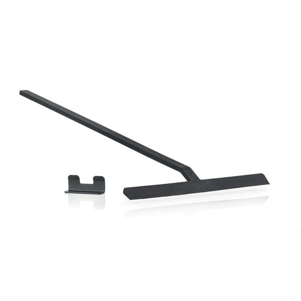 Črn kopalniški brisalec s stojalom Zone Rim, širina 30 cm-image-2