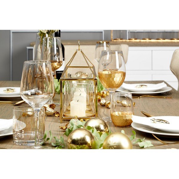 Komplet 4 kozarcev z detajli v zlati barvi Premier Housewares Astrid, 240 ml-image-1