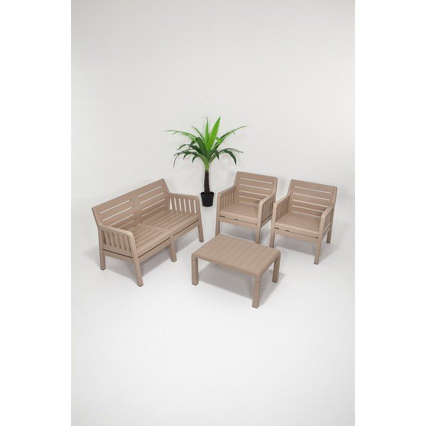 Bež vrtna garnitura za 4 osebe Lara – Floriane Garden-image-1