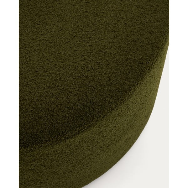 Zelen tabure iz tkanine bouclé Kaeli – Kave Home-image-1