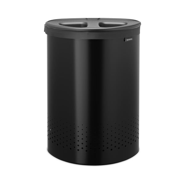 Mat črn kovinski koš za perilo 55 l Selector – Brabantia