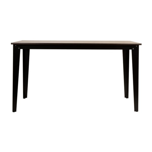 Lesena jedilna miza s črnimi nogami Dutchbone Scuola, 140 x 70 cm