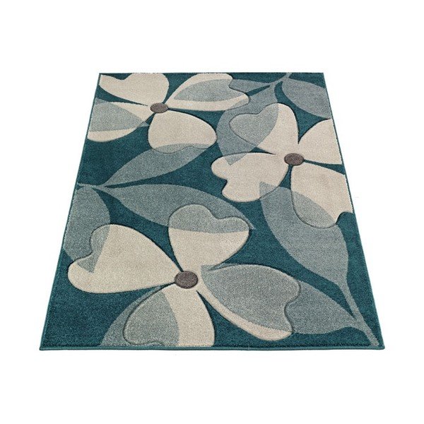 Preproga Intarsio Floral Blue, 160x230 cm-image-2