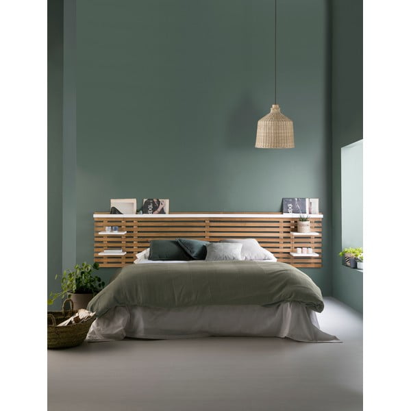 Belo/naravno vzglavje iz masivnega bora 240x62 cm Nidra – Marckeric-image-1