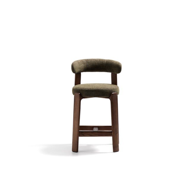 Barski stol iz masivnega jesena v zeleni in temni naravni barvi (višina sedeža 65 cm) Granite – Kave Home-image-2