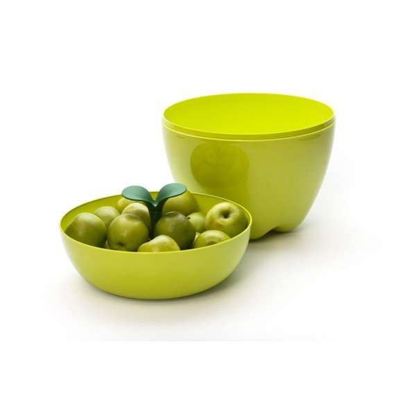 Skleda s pokrovom QUALY Mini Happle Container, zelena-image-1