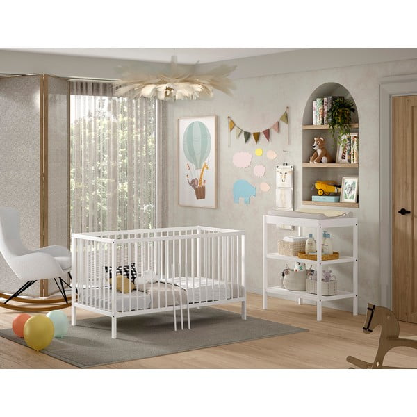 Komplet pohištva za otroke iz masivne bukve 2 ks Dino – Vipack-image-1