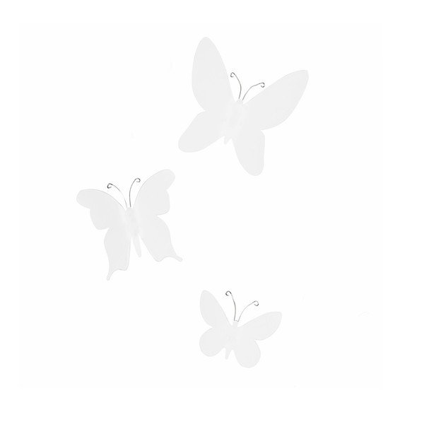 Komplet 9 beliih 3D stenskih dekoracij Umbra Butterflies-image-1