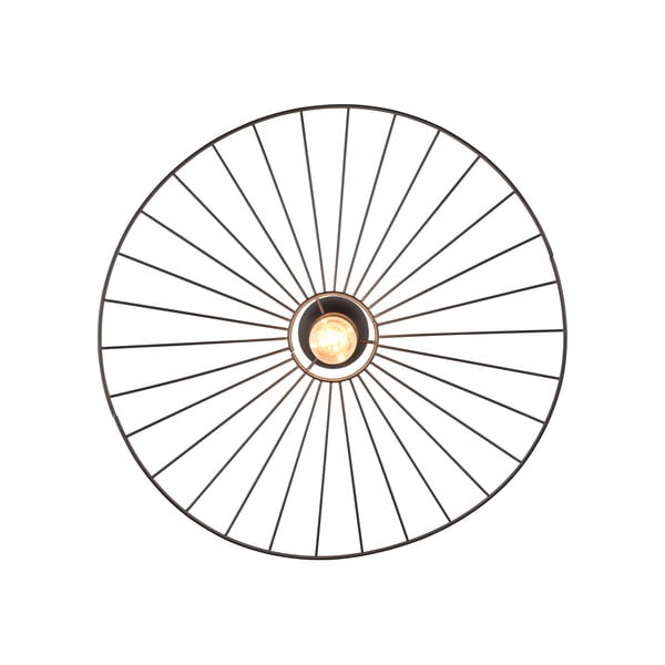 Mat črna stropna svetilka ø 60 cm Chapeau – Reality-image-3