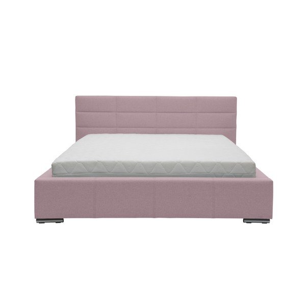 Svetlo roza zakonska postelja Mazzini Beds Reve, 140 x 200 cm-image-3