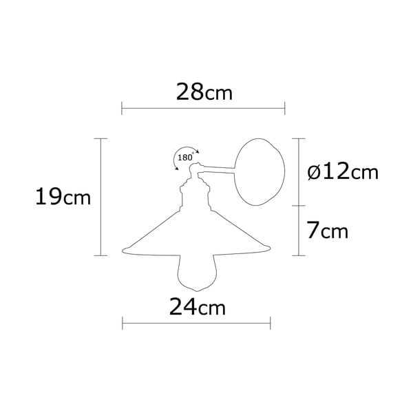 Črna stenska svetilka ø 24 cm Berceste – Opviq lights-image-3